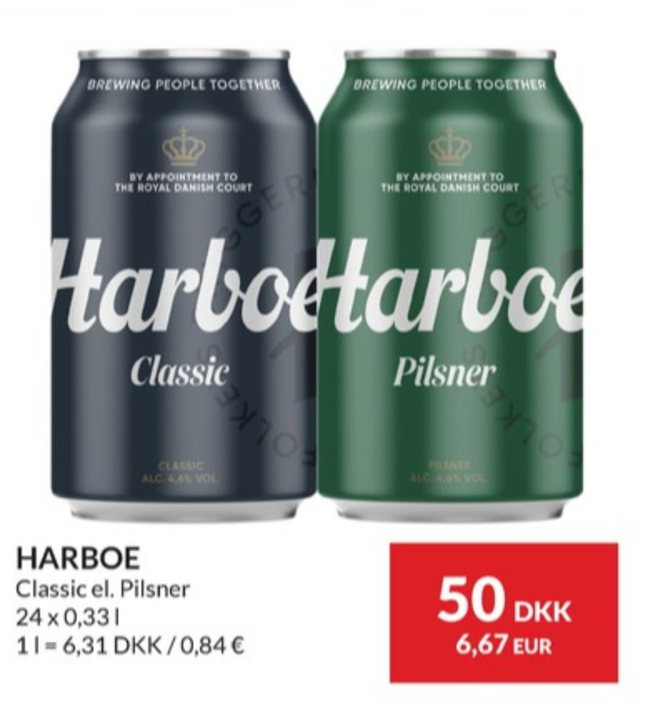 Harboe Pilsner, Øl 24 pk.