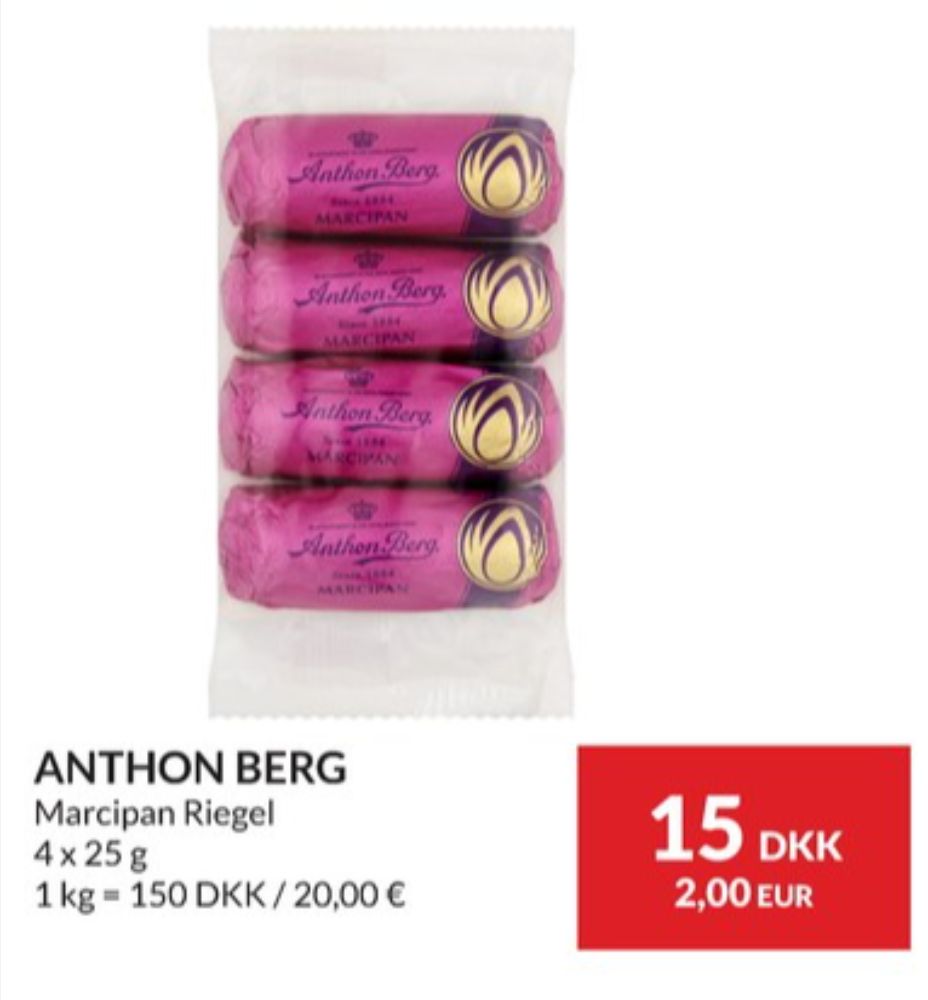 Anthon Berg, Marcipanbrød