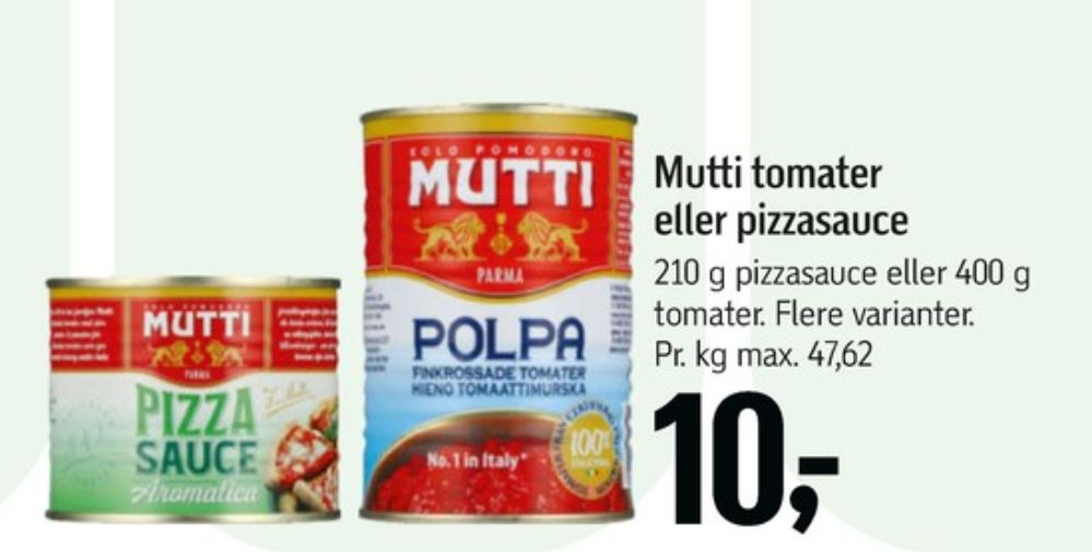 Mutti, Tomater