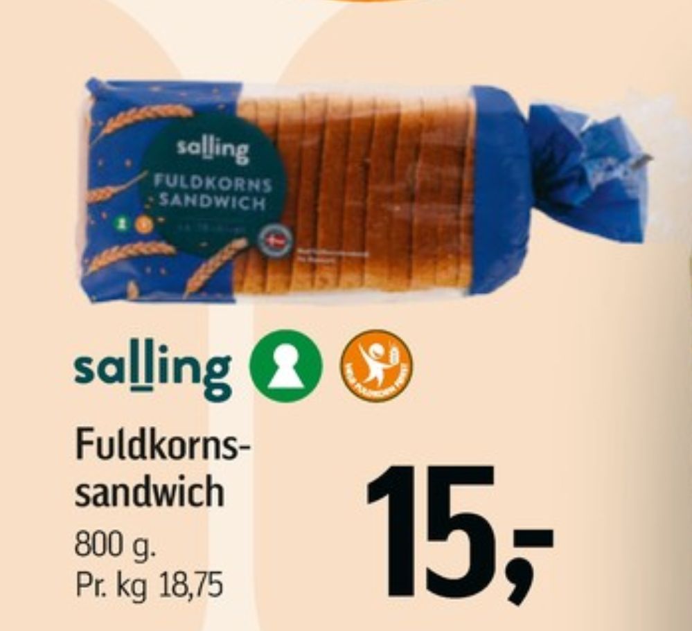 Salling, Fuldkornssandwich