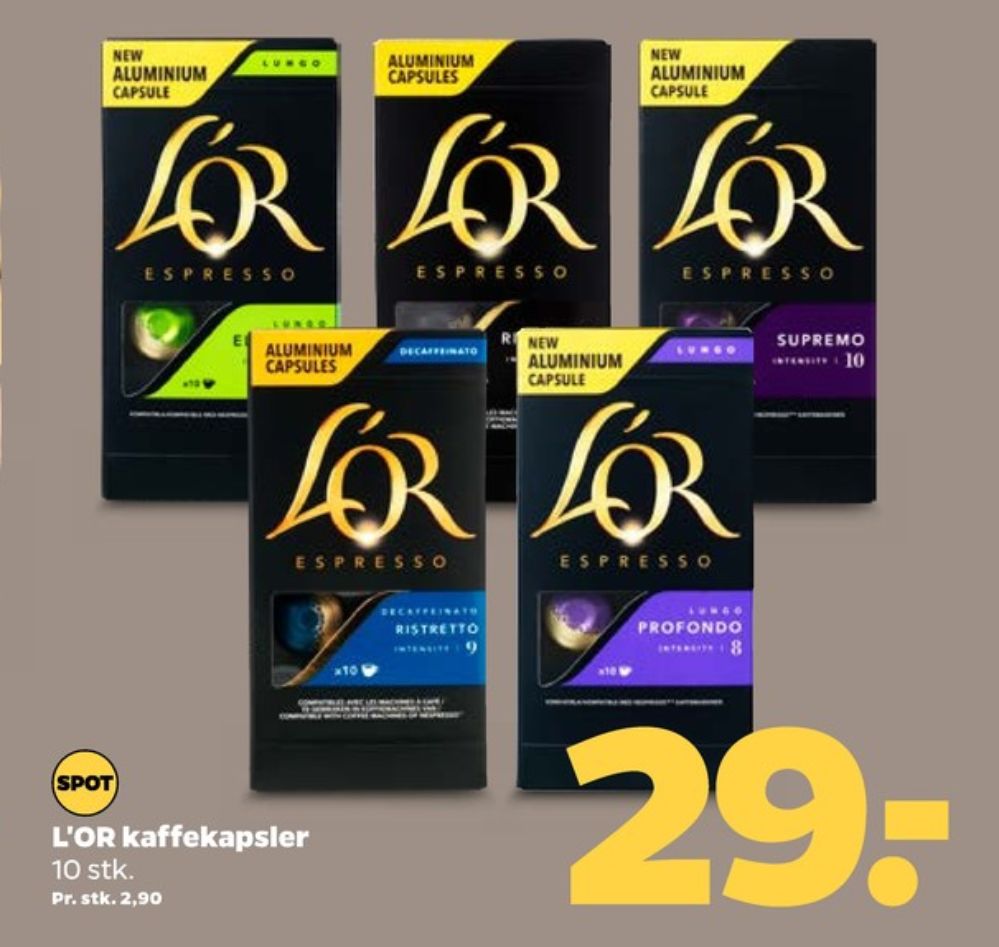 LOR Espresso Lungo Profondo, Kaffekapsler
