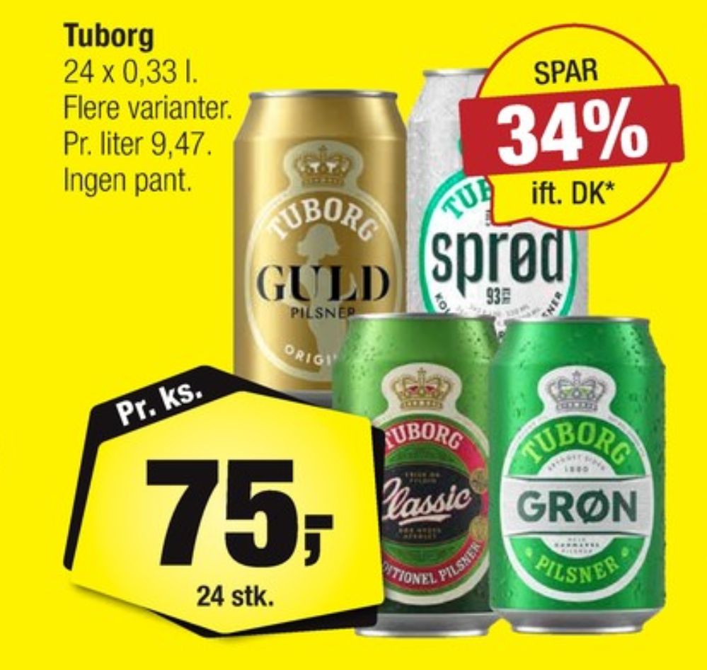 Tuborg Guld, Øl 24 pk.