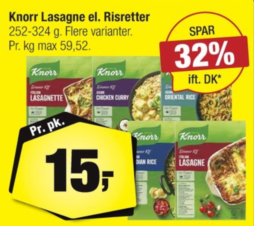 Knorr Dinner Kitt, Asian Chicken Curry