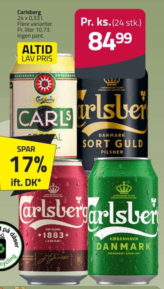 Carlsberg Sort guld, Øl 24 pk.