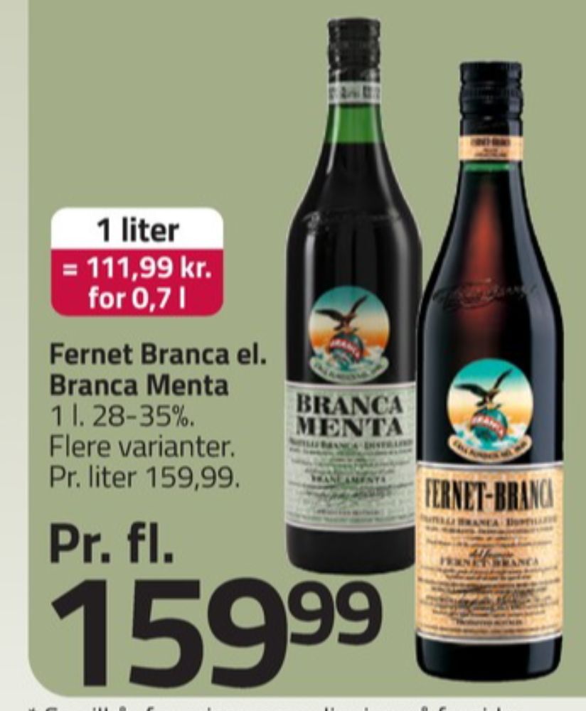 Fernet Branca Brancamenta, Bitter