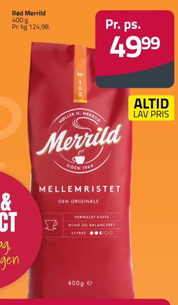 Merrild Mellemristet, Kaffe Formalet