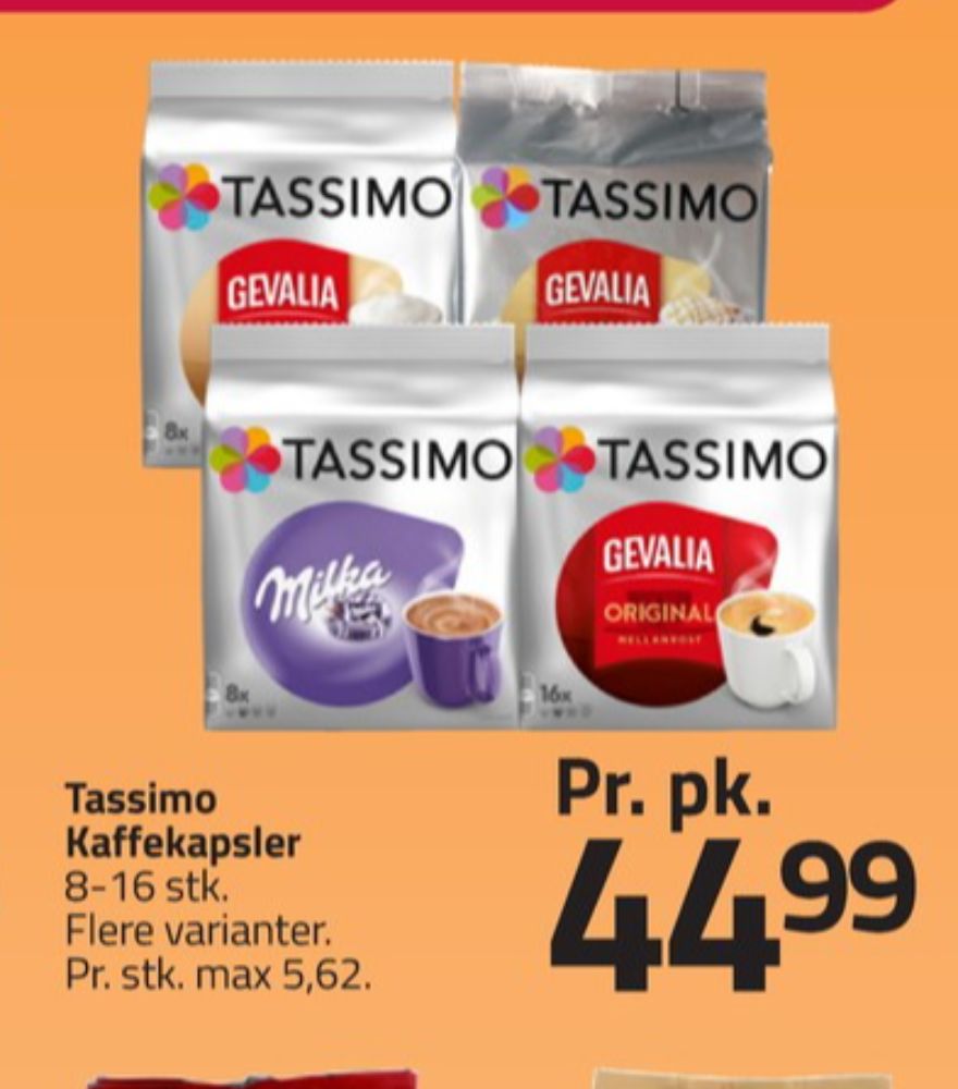 Tassimo Gevalia, Kaffekapsler Latte Macchiato