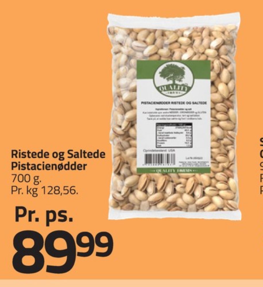 Quality Farms, Pistacienødder Ristede & Saltede