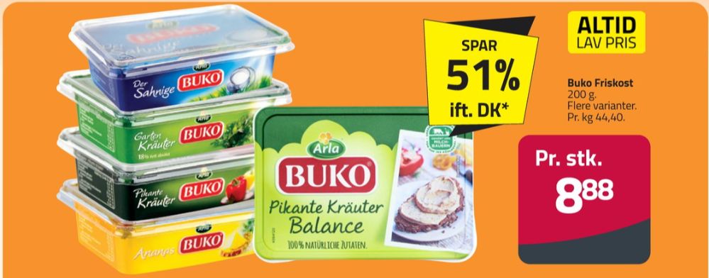 Buko, Smøreost Pikante Kräuter