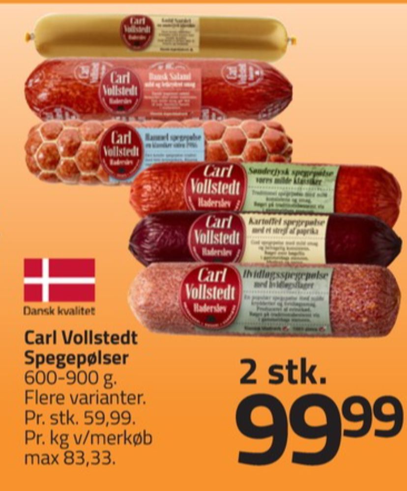 Carl Vollstedt's Eftf., Spegepølse Hammel