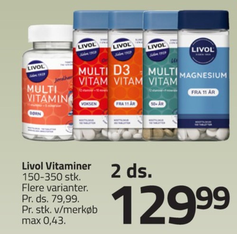 Livol Multi, Vitaminer
