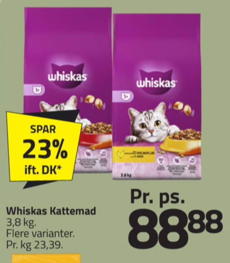 Whiskas, Kattefoder