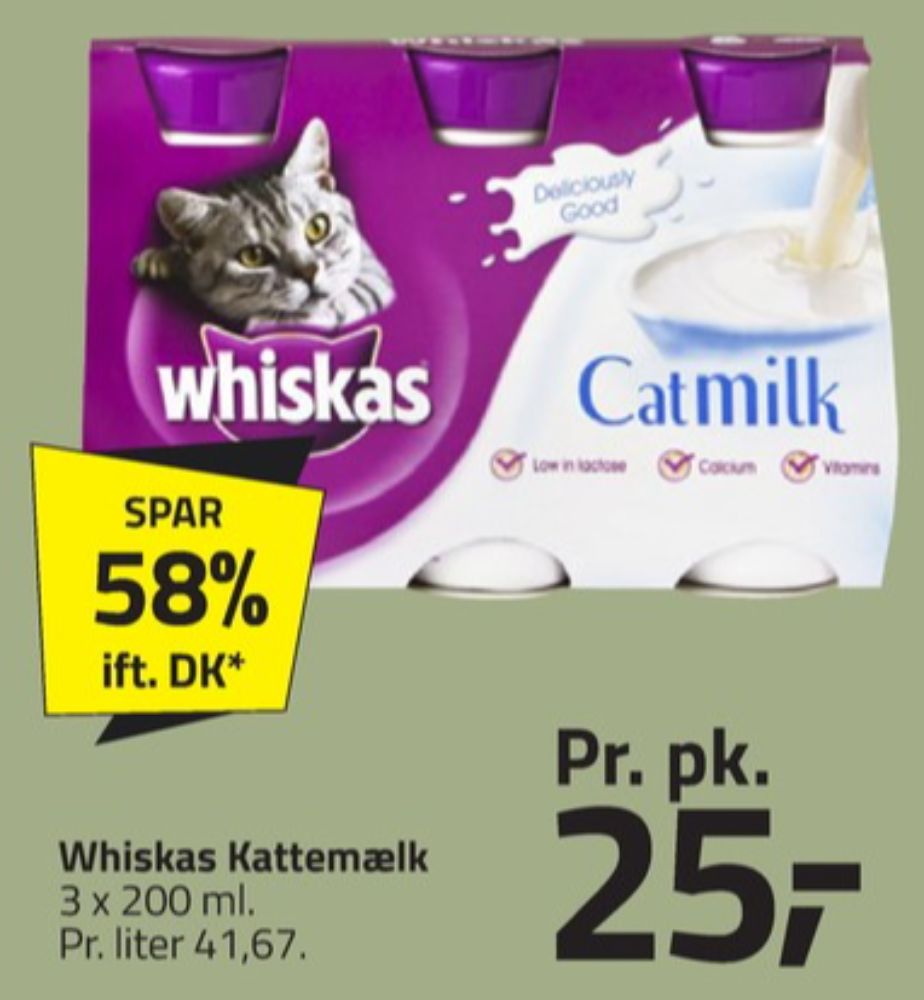 Whiskas, Kattemælk