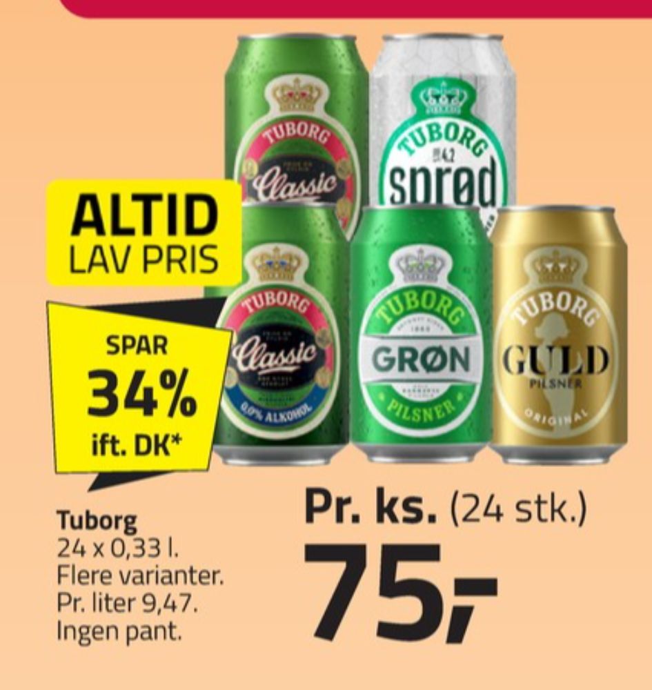 Tuborg Guld, Øl 24 pk.