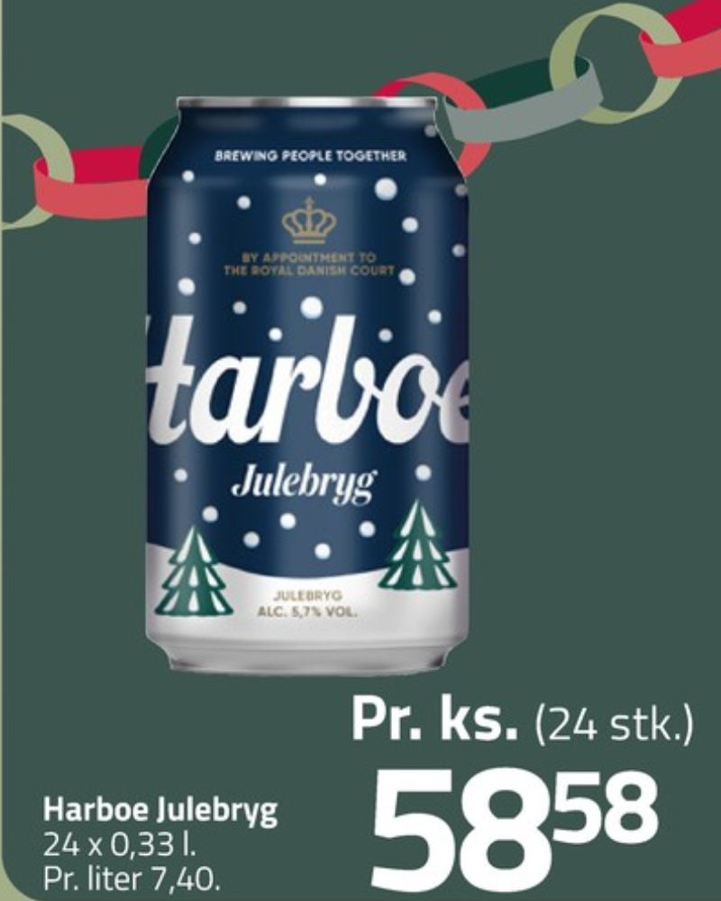 Harboe Julebryg, Øl