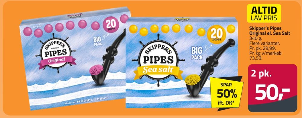 Skippers Pipes, Lakridspiber