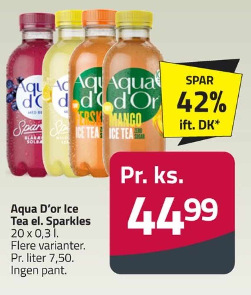 Aqua d'Or Sparkles, Mineralvand med brus blåbær og solbær 20 pk.