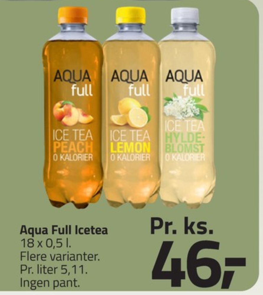 Aqua Full, Ice Tea Lemon 18 pk.