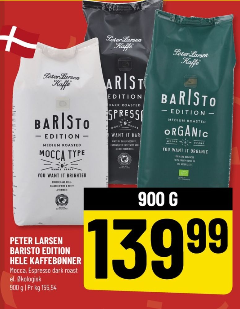 Peter Larsen Baristo Edition, Kaffebønner