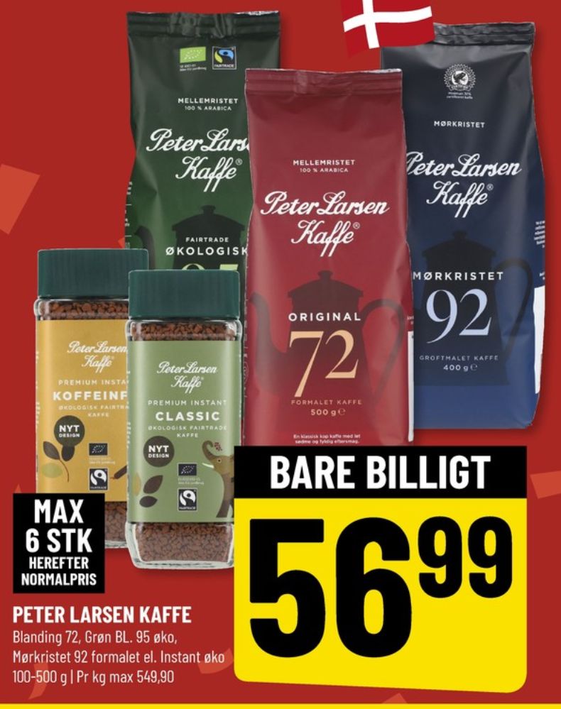 Peter Larsen Blanding 72, Kaffe Formalet