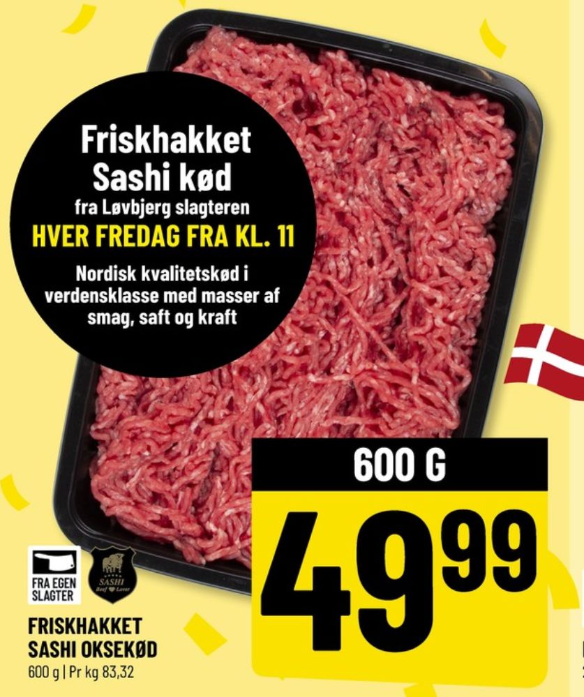 Hakket oksekød 15-20%