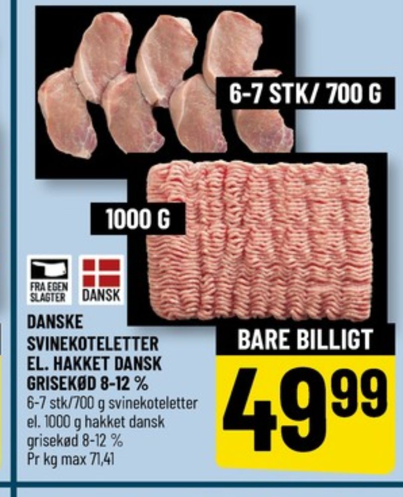 Hakket grisekød 8-12%