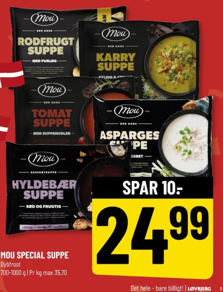 Mou, Rodfrugtsuppe