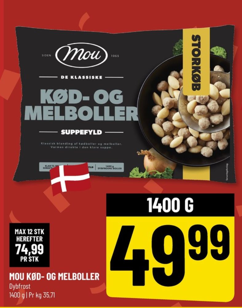 Mou, Kød- og Melboller