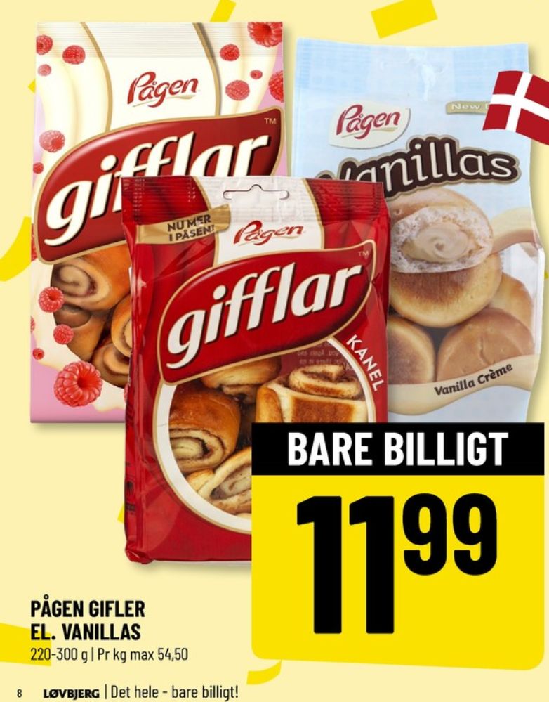 Pågen, Gifflar Raspberry Vanilla