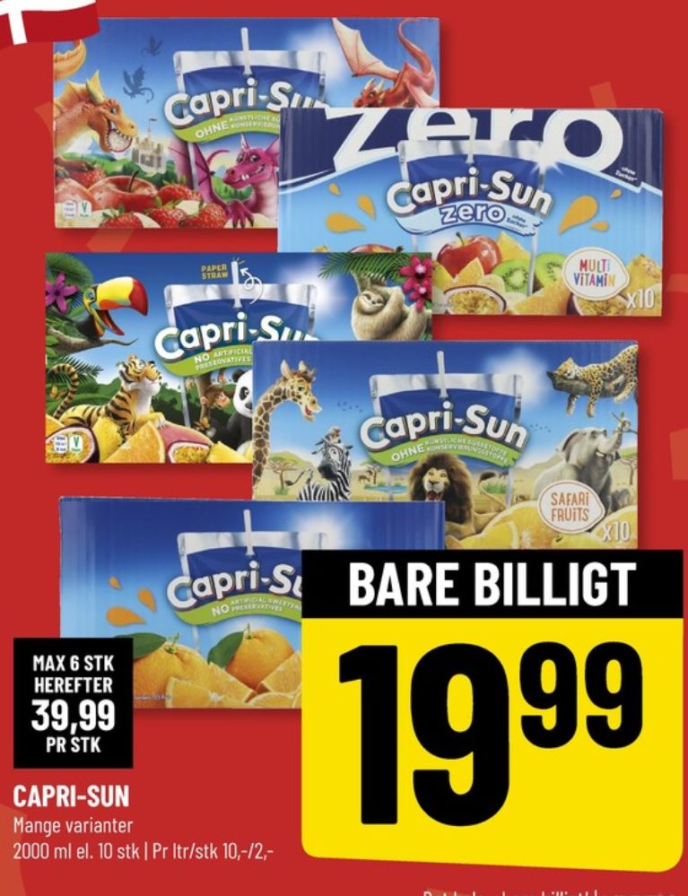 Capri-Sun, Frugtdrik Multivitamin Zero