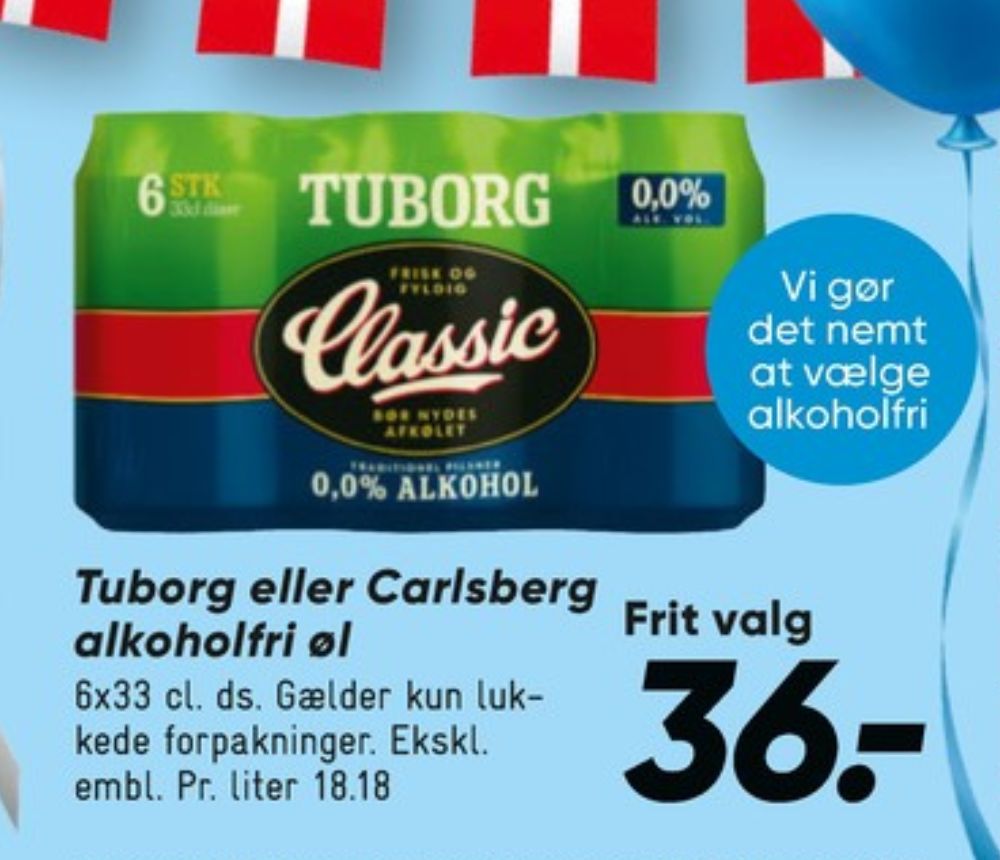 Carlsberg Nordic Pilsner, Øl - Alkoholfri 6 pk.