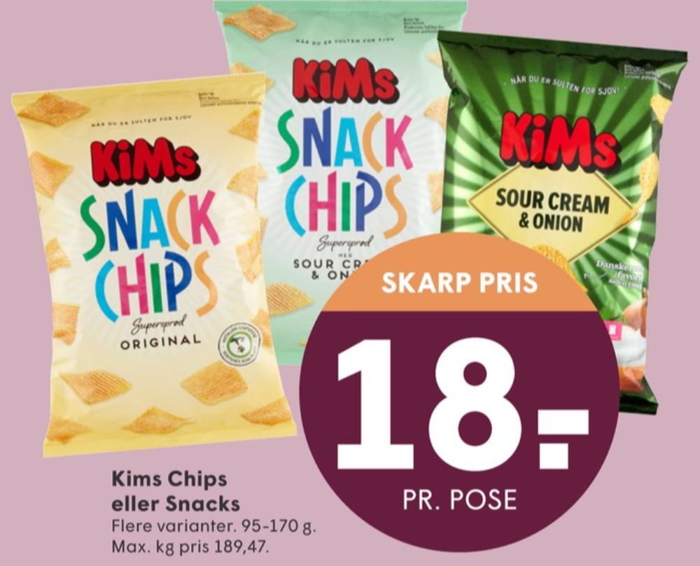 Kims, Sour Cream & Onion Chips