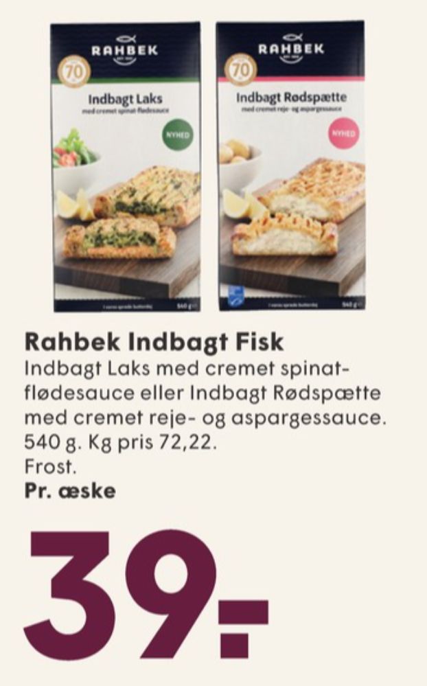 Rahbek, Indbagt Rødspætte med Cremet reje- og aspargessauce