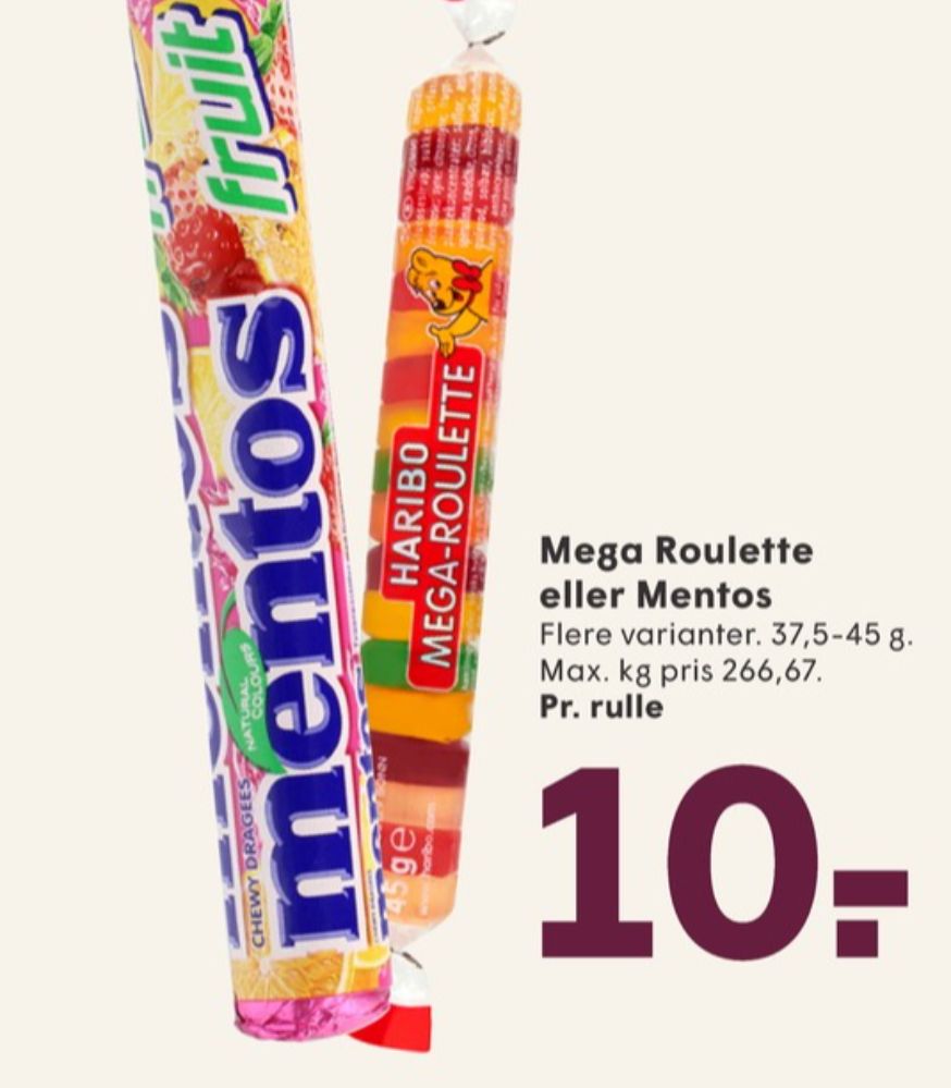 Mentos, Pastiller Fruit