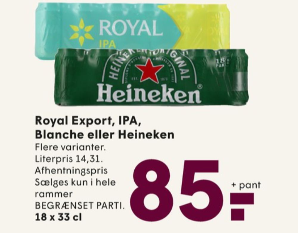 Royal Blanche, Øl 18 pk.