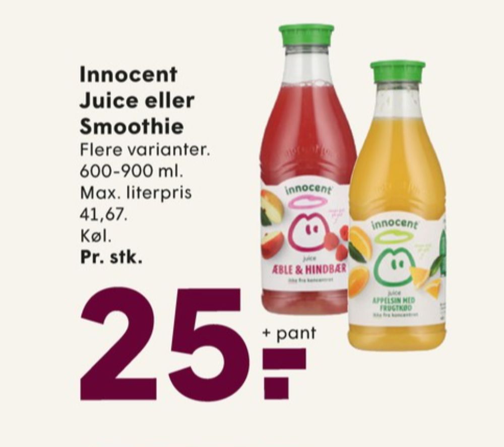 innocent, Æblejuice, Hindbær