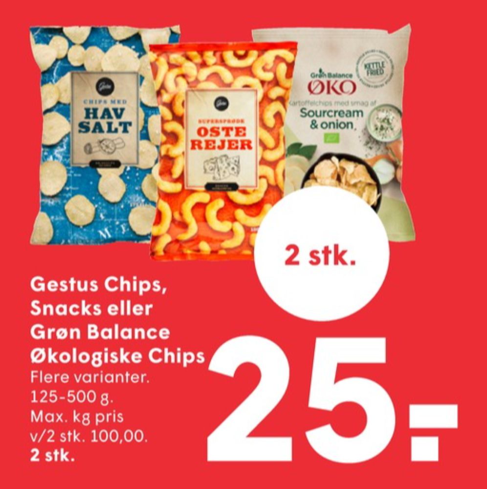 Grøn Balance, Sour Cream & Onion Chips