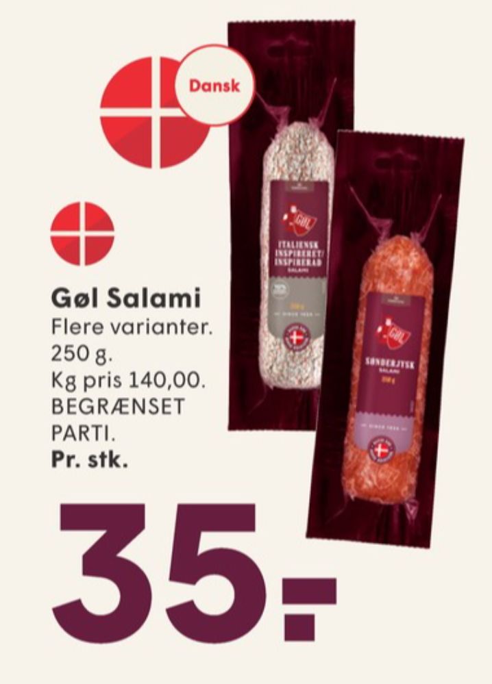 Gøl, Spegepølse Italiensk