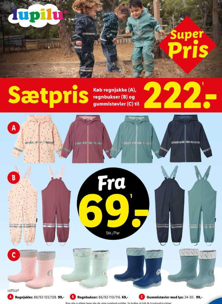 Lupilu, Regnbukser
