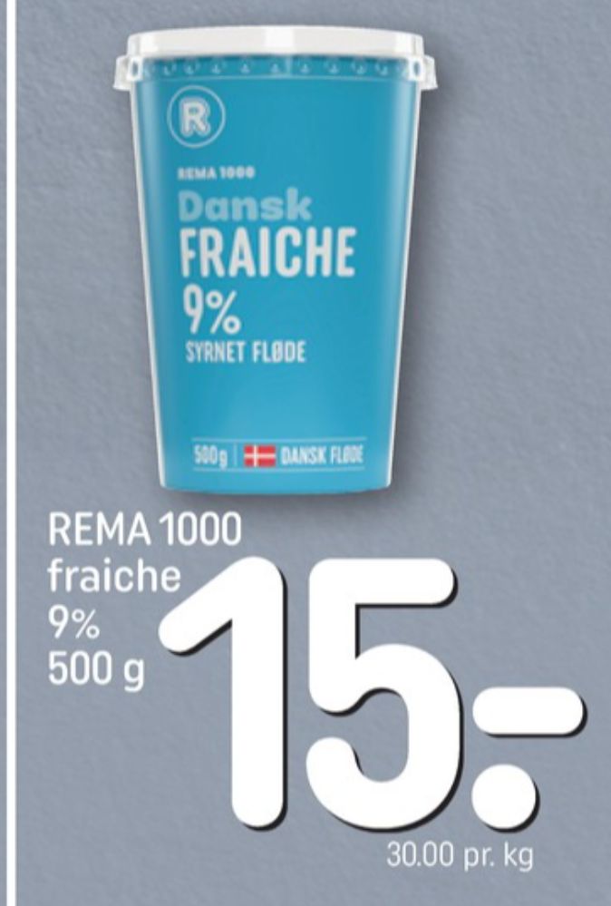 Rema 1000, Creme Fraiche 9 %