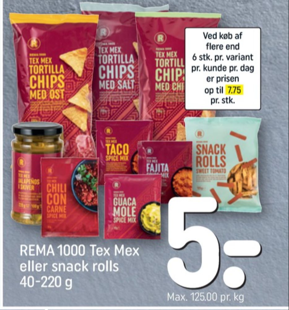 Rema 1000, Snack Rolls Sweet Tomato