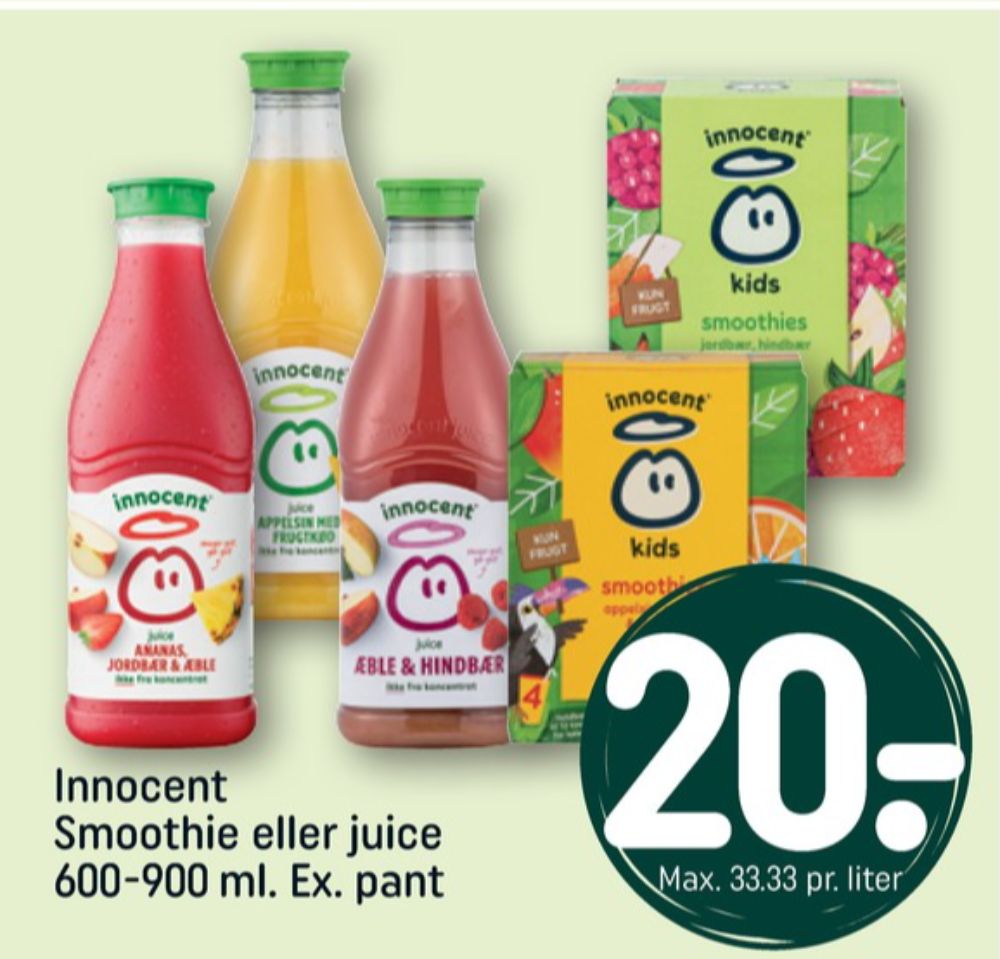 innocent, Æblejuice, Hindbær