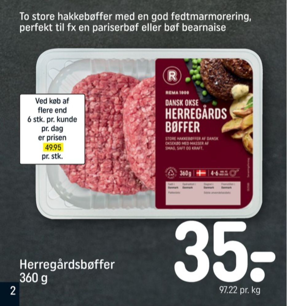 Rema 1000, Hakkebøffer