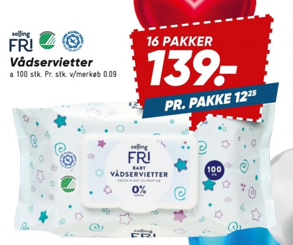 Salling Fri, Vådservietter