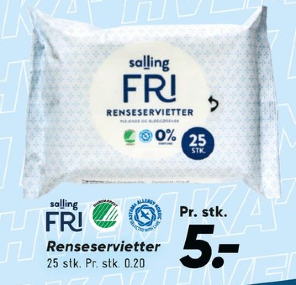 Salling Fri, Renseservietter