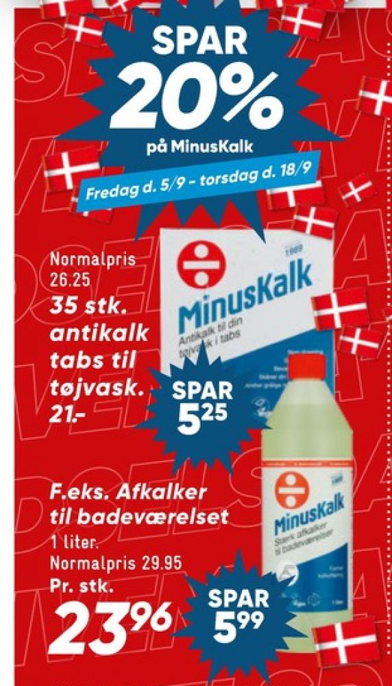Minus Kalk, Afkalker