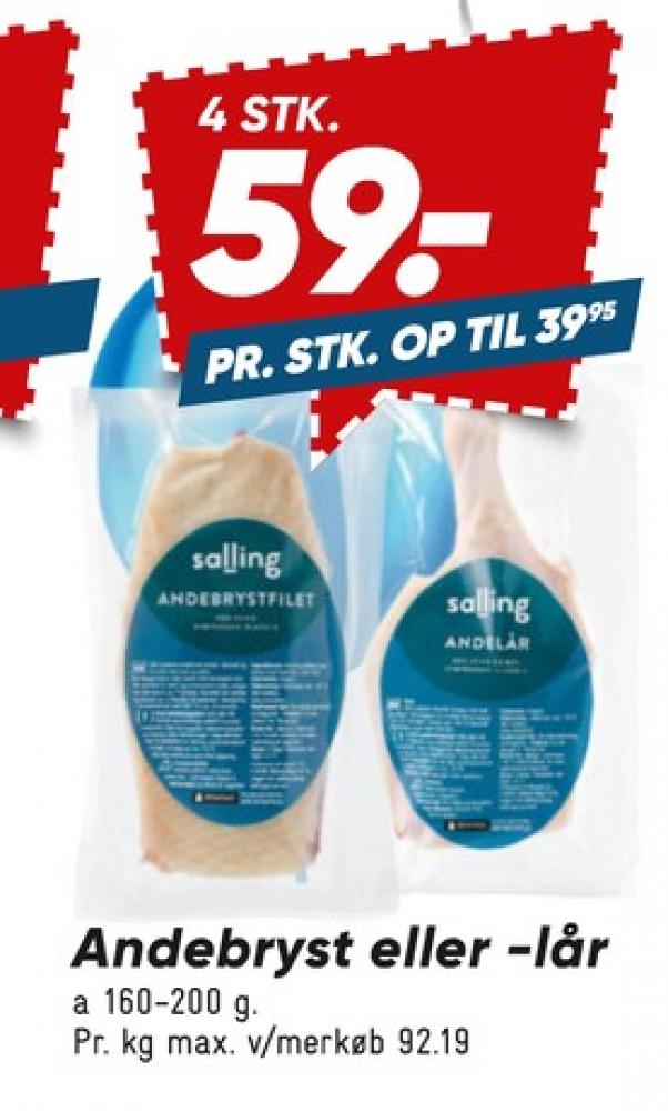 Salling, Andelår