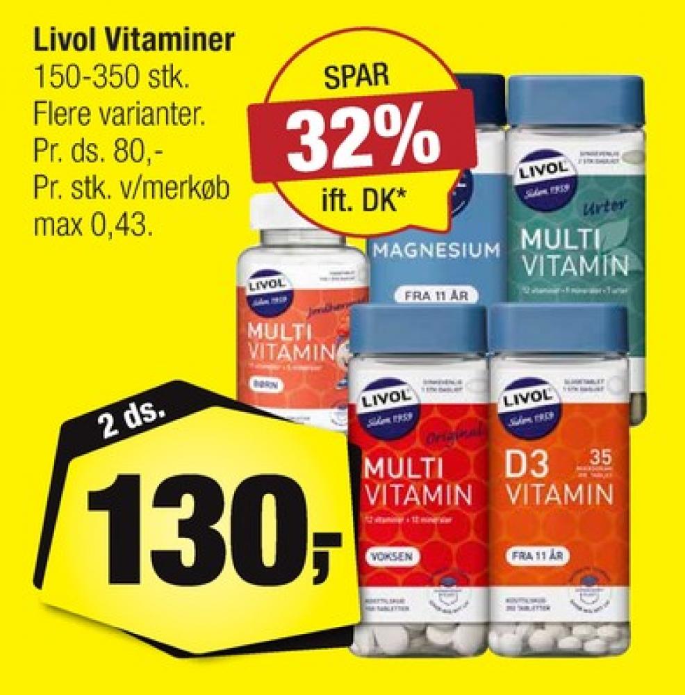 Livol Multi, Vitaminer