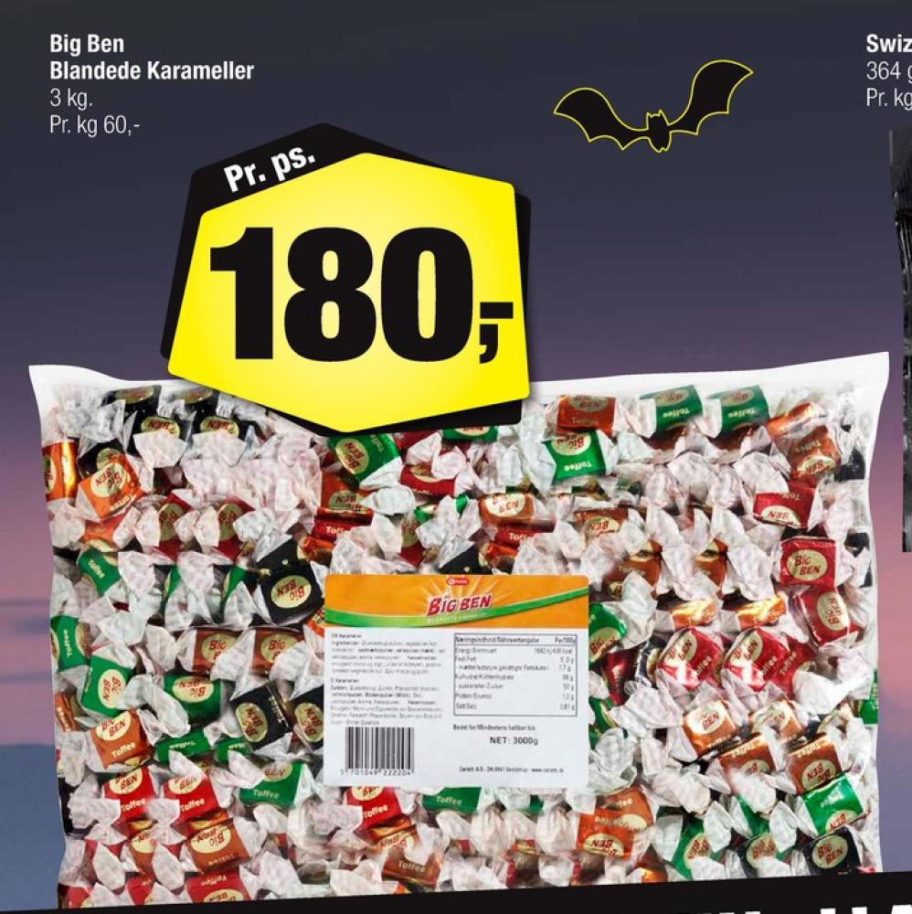 Carletti Big Ben, Karameller Blandede