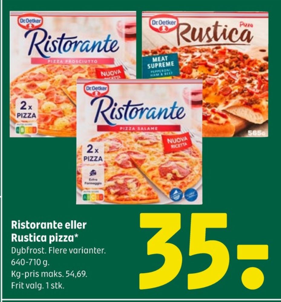 Ristorante, Pizza Prosciutto